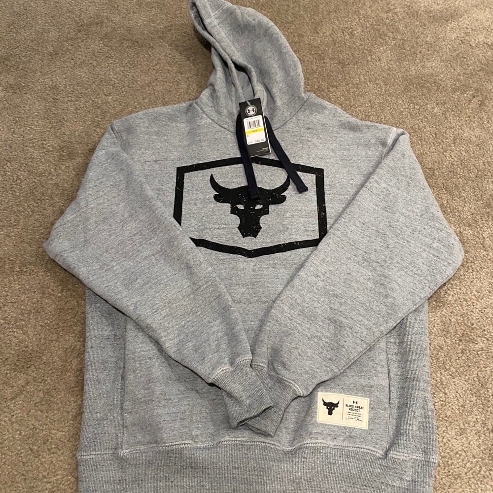 (NEW) UA PROJECT ROCK Warm-Up Hoodie Mens